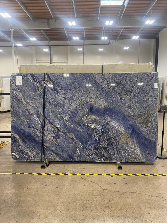 Azul Bahia blue granite slab